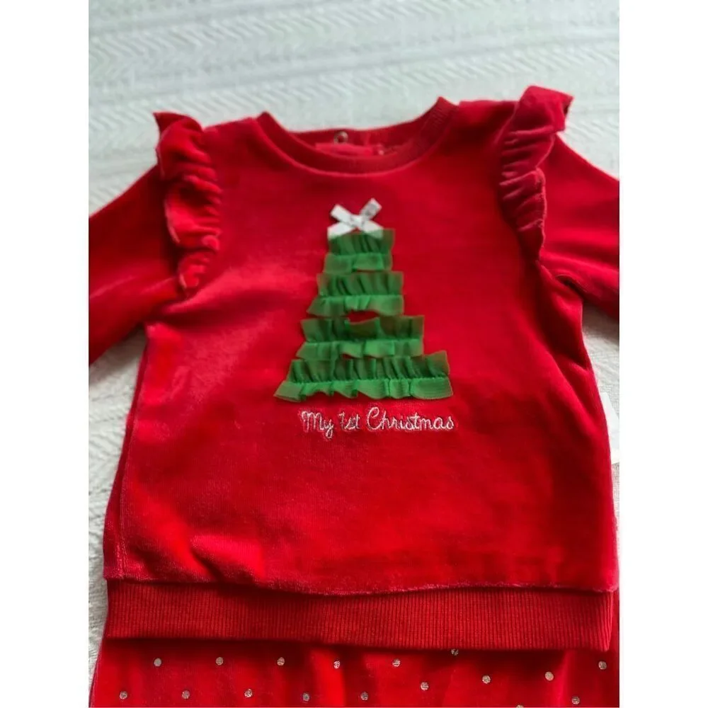 Little Me 9M “My First Christmas” 2 Piece Pant Set